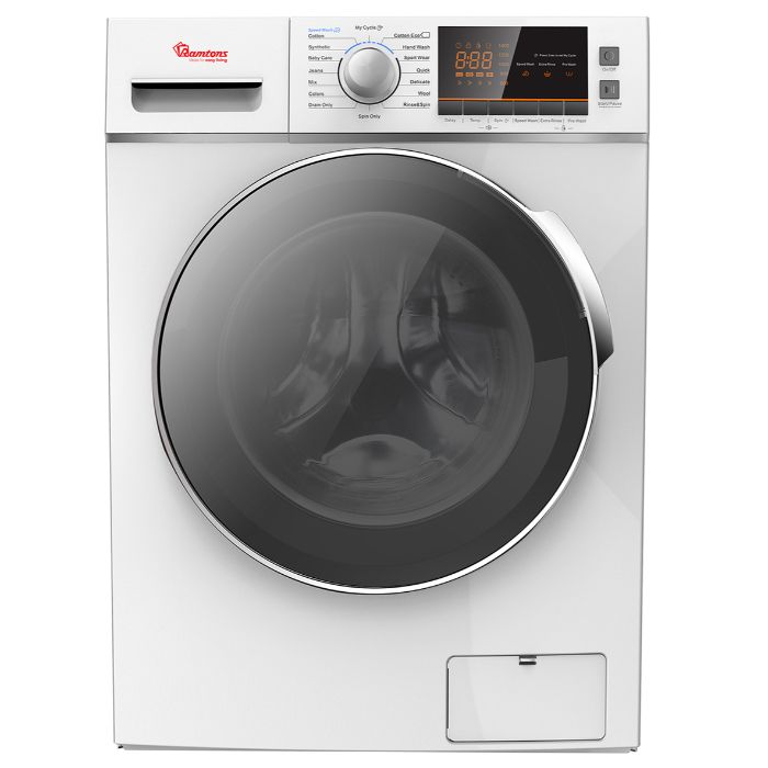 Ramtons Front Load Fully Automatic 8KG Washer, 6KG Dryer, Silver RW