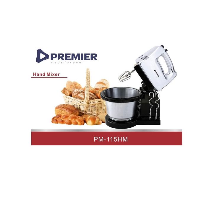 Premier Electric Stainless Steel Hand Mixer PM-115 HM