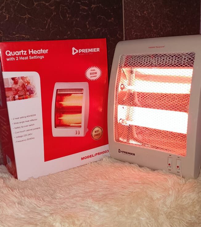 Premier quartz heater two bar heating