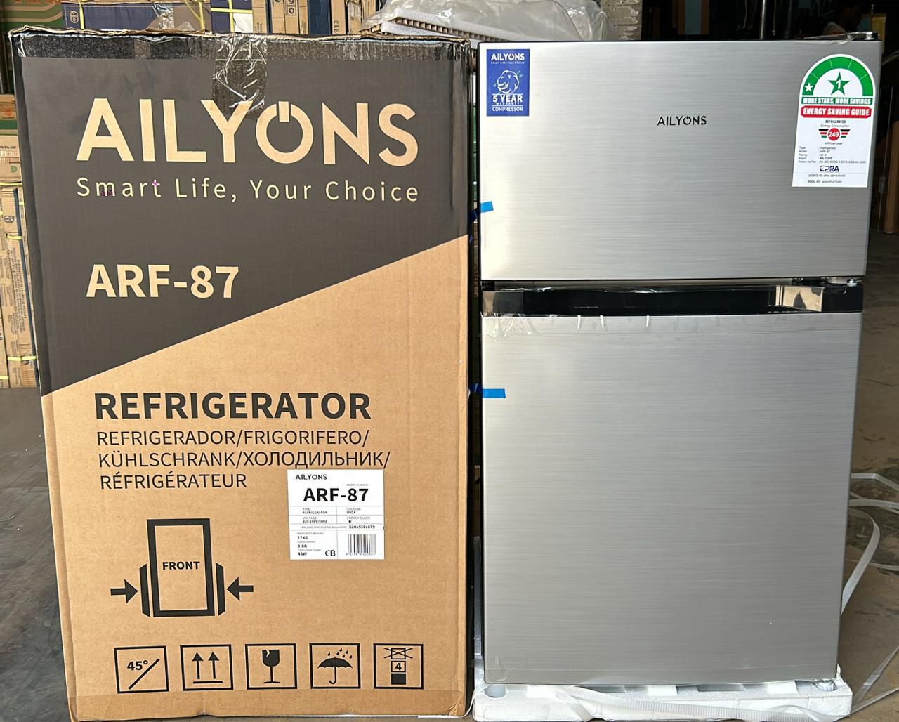 Ailyons 90L Double Door Refrigerator