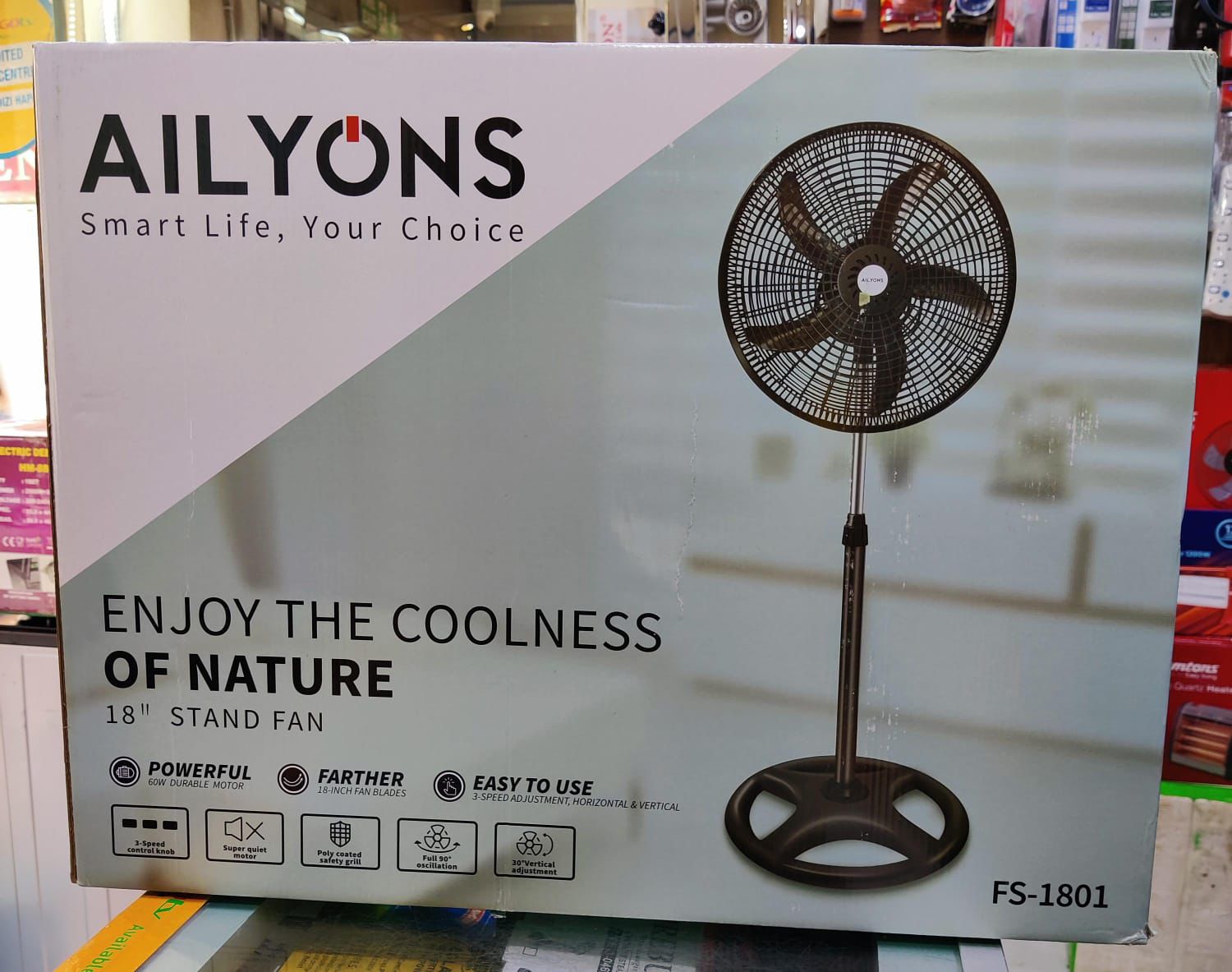 Ailyons 18-Inch Standing Fan