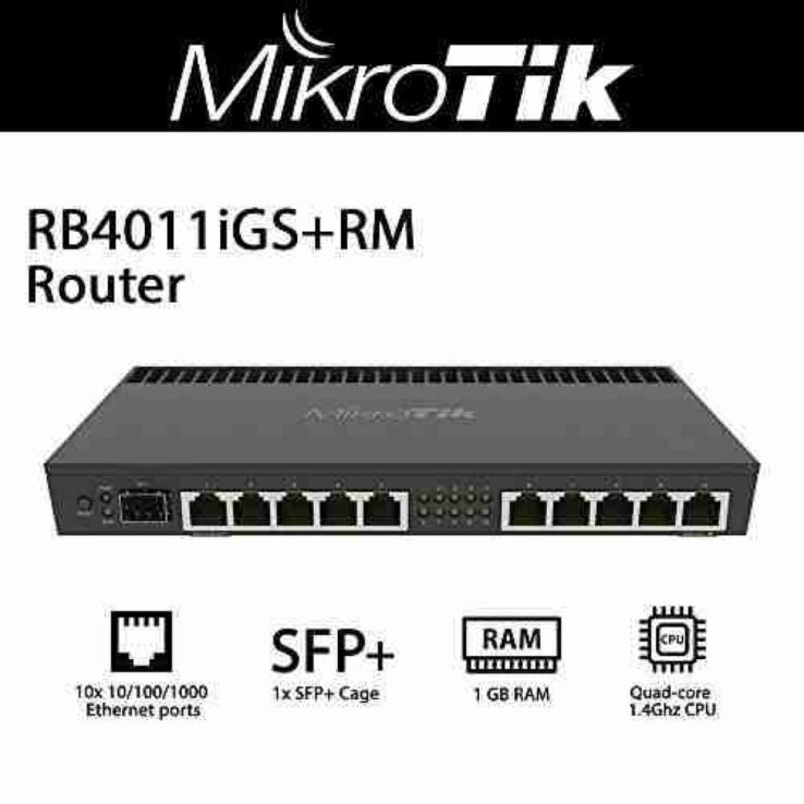 MikroTik RB4011iGS+RM Router