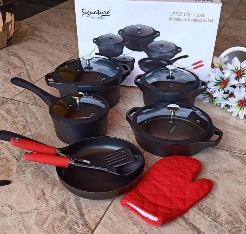 12 Piece Die Cast Nonstick Cookware Set