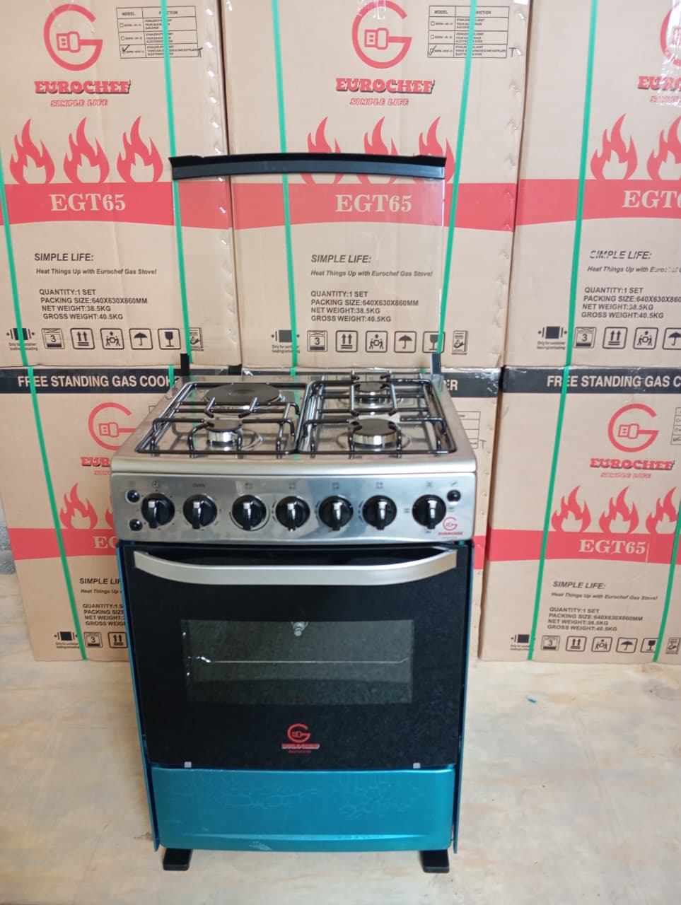 Eurochef 3 Gas 1 Electric Cooker 60x65