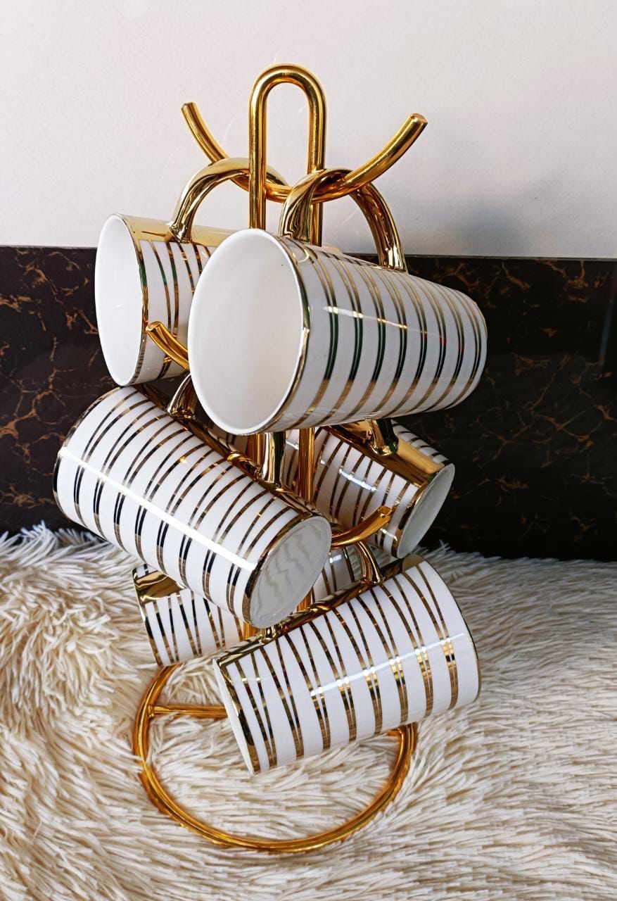 Gold Tree Cups 6 Pieces