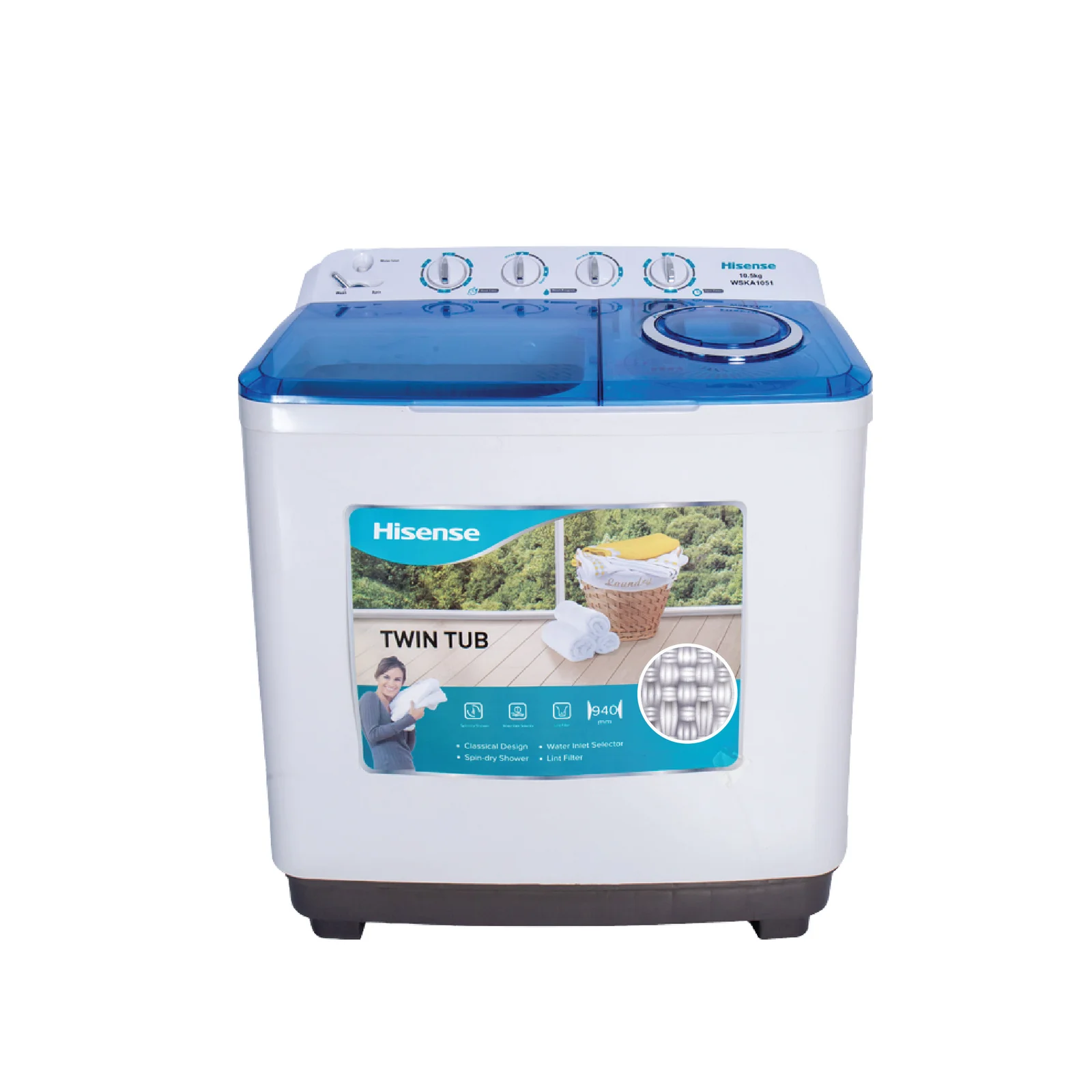 Hisense 7.5kg Twin Tub Washing Machine